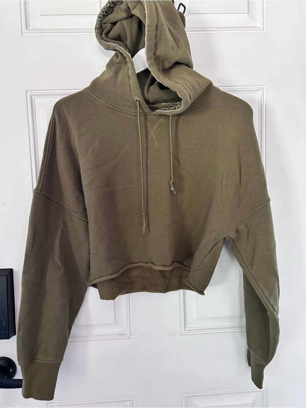 UGG Olive Green Cropped Hoodie